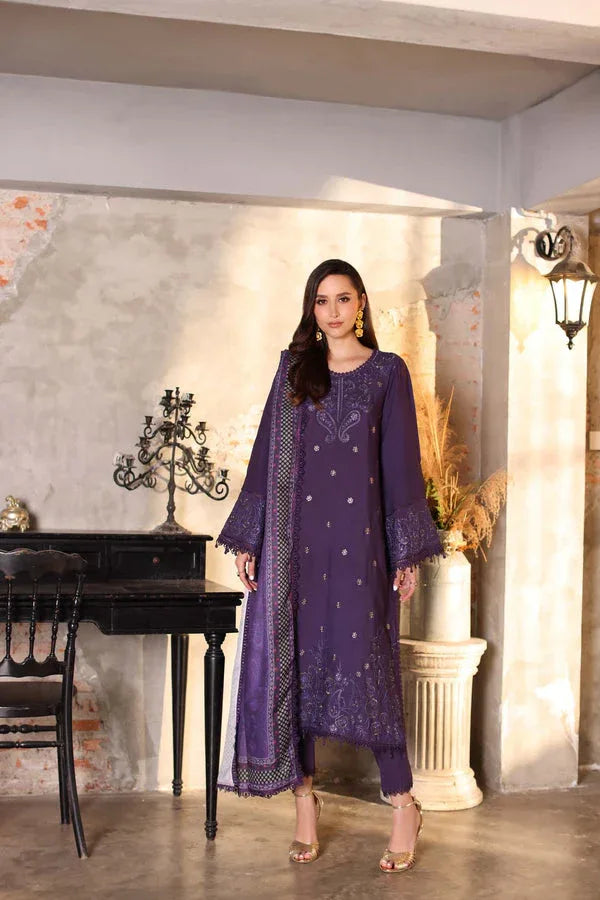 Noor by Saadia Asad | Winter Embroidered Printkhaas 25 | D2 - A - Rang-e-Khaas