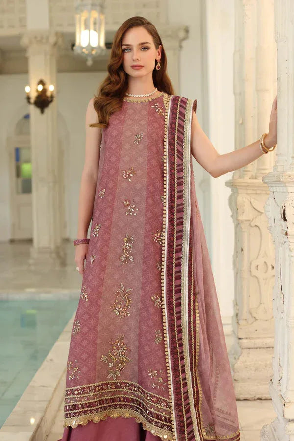 Noor by Saadia Asad | Festive 25 | D6 - Rose Pink - Rang-e-Khaas