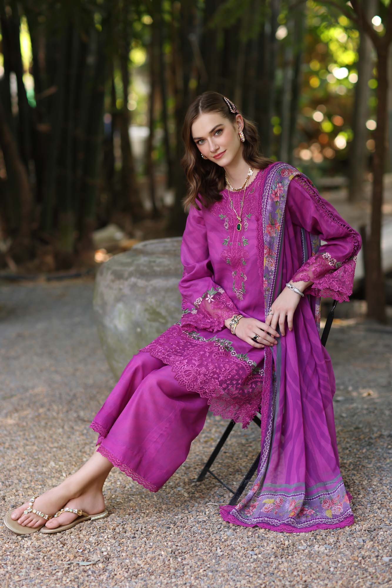 Noor by Saadia Asad | Eid Luxe Printedkari | D1-A - Rang-e-Khaas
