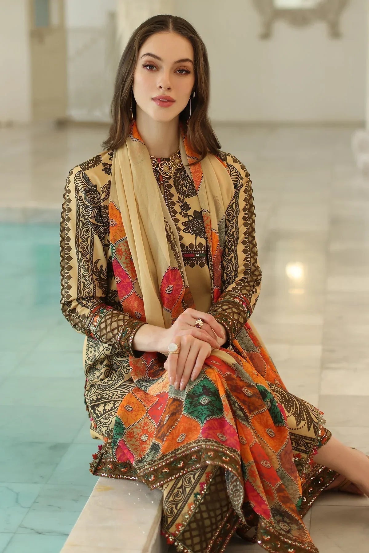 Charizma | Aniq Lawn Collection | AN5-04 - Rang-e-Khaas