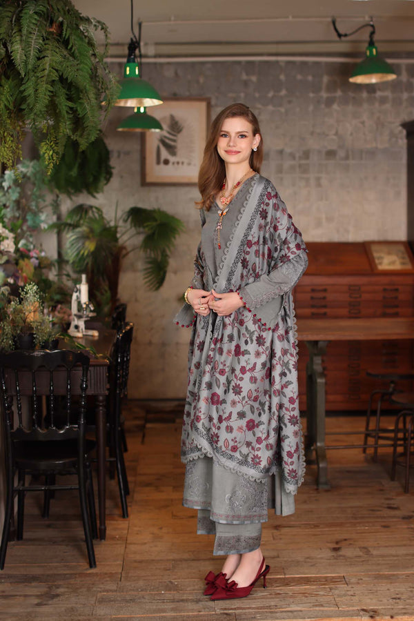 Noor by Saadia Asad | Winter Embroidered Printkhaas 25 | D4 - B - Rang-e-Khaas