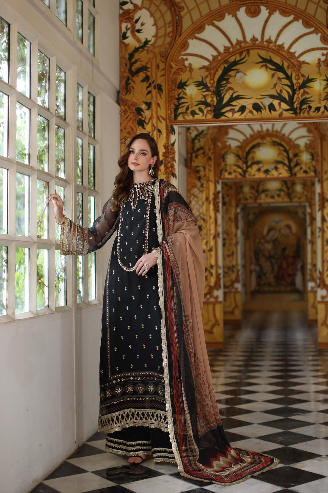Noor by Saadia Asad | Festive 25 | D1 - Black - Rang-e-Khaas