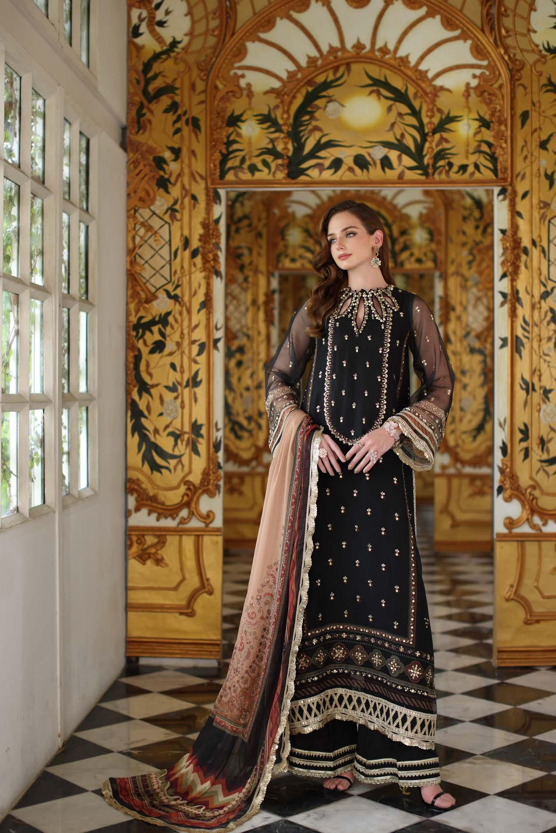 Noor by Saadia Asad | Festive 25 | D1 - Black - Rang-e-Khaas