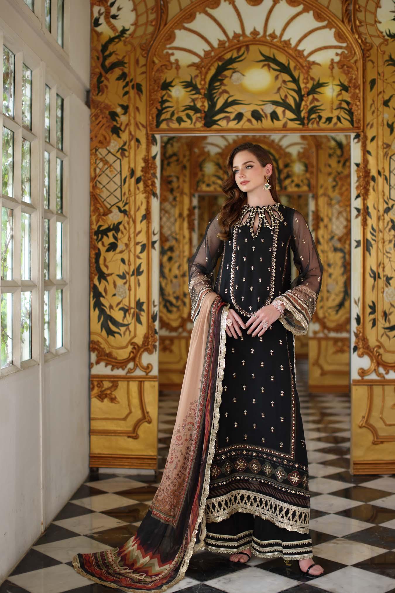 Noor by Saadia Asad | Festive 25 | D1 - Black - Rang-e-Khaas