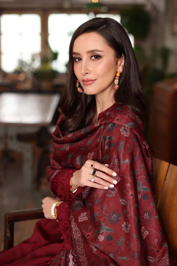 Noor by Saadia Asad | Winter Embroidered Printkhaas 25 | D4 - A - Rang-e-Khaas