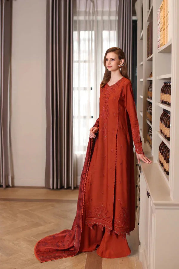 Noor by Saadia Asad | Winter Embroidered Printkhaas 25 | D5 - A - Rang-e-Khaas