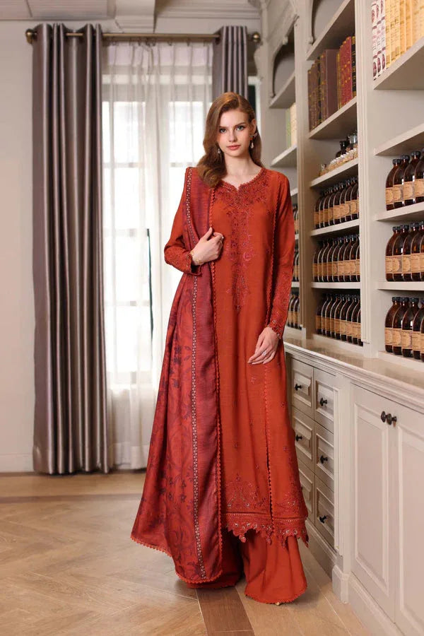 Noor by Saadia Asad | Winter Embroidered Printkhaas 25 | D5 - A - Rang-e-Khaas