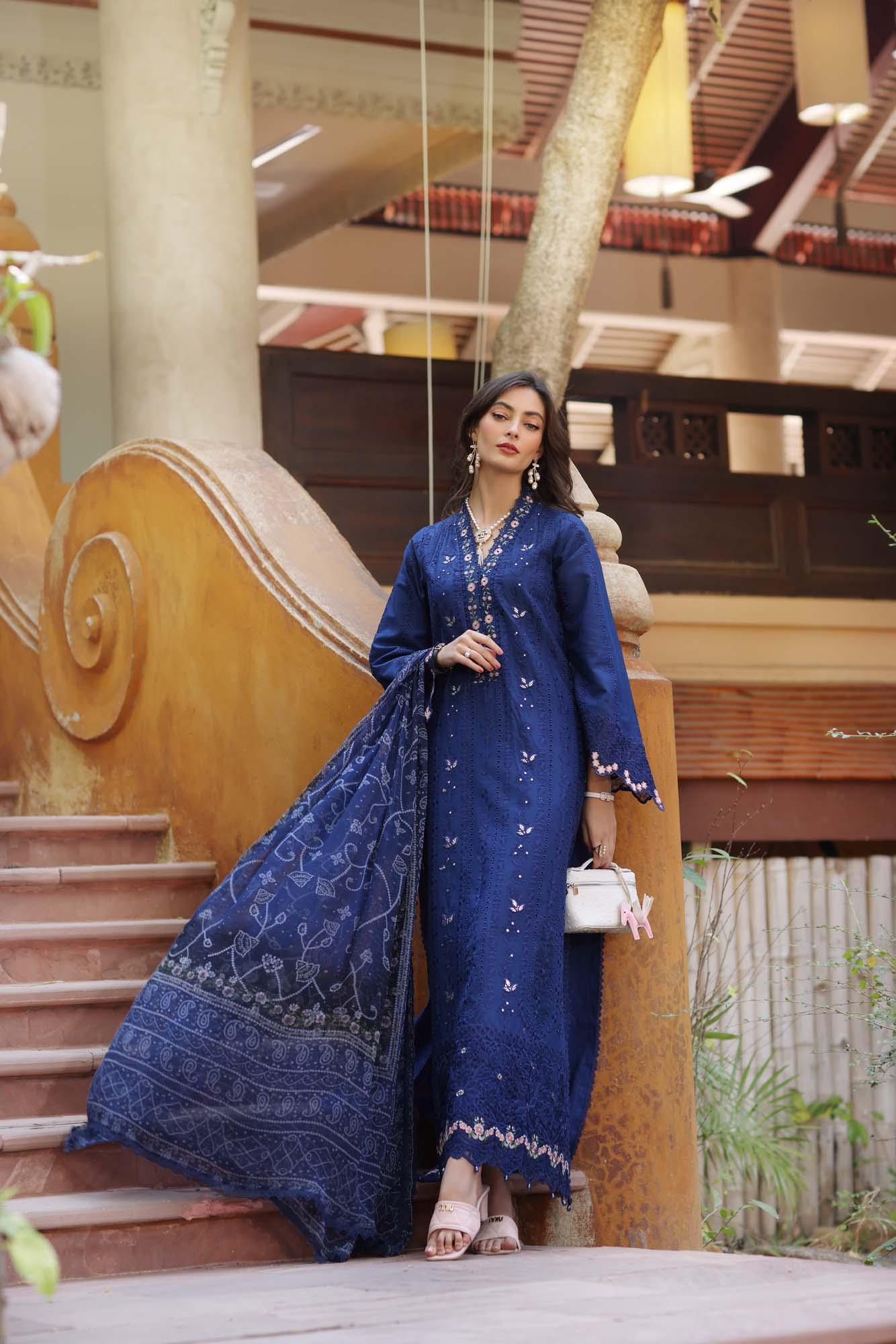 Noor by Saadia Asad | Eid Luxury Laserkari 25 | D5-B - Rang-e-Khaas