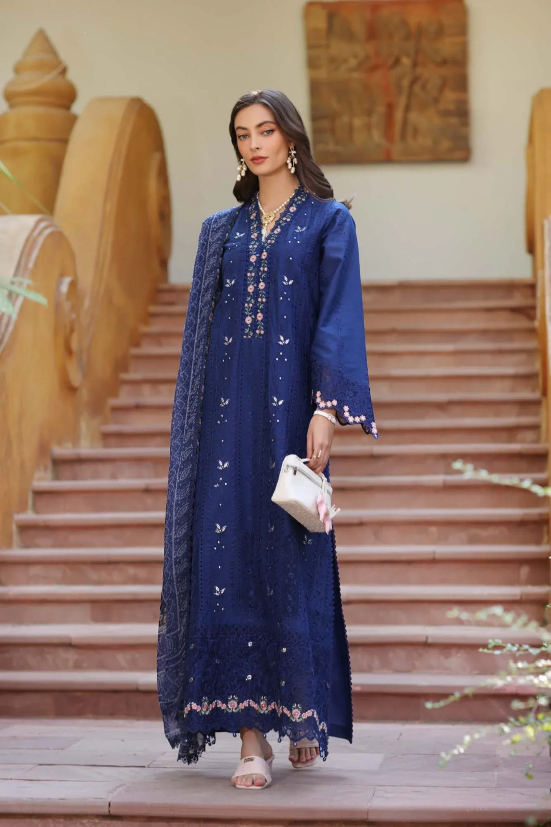 Noor by Saadia Asad | Eid Luxury Laserkari 25 | D5-B - Rang-e-Khaas