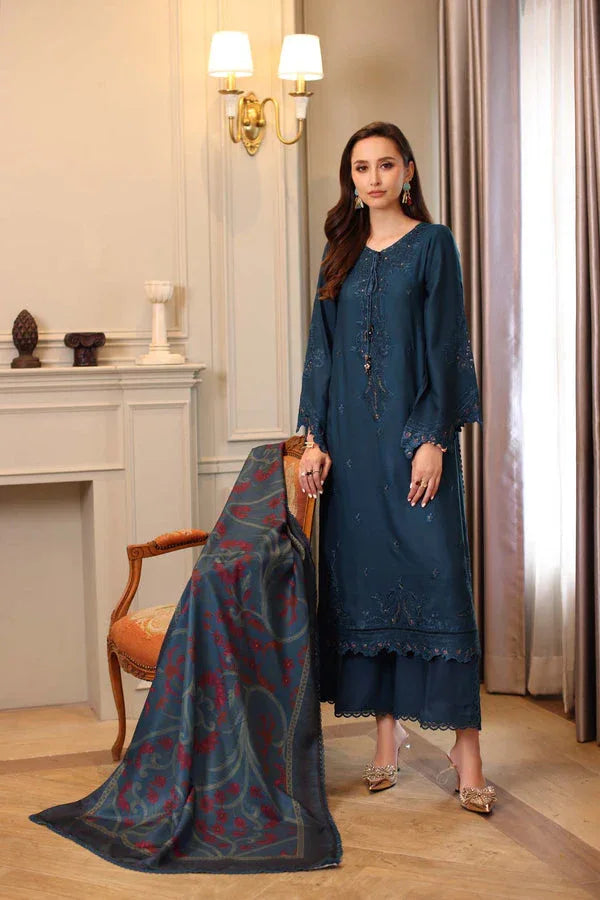 Noor by Saadia Asad | Winter Embroidered Printkhaas 25 | D5 - B - Rang-e-Khaas