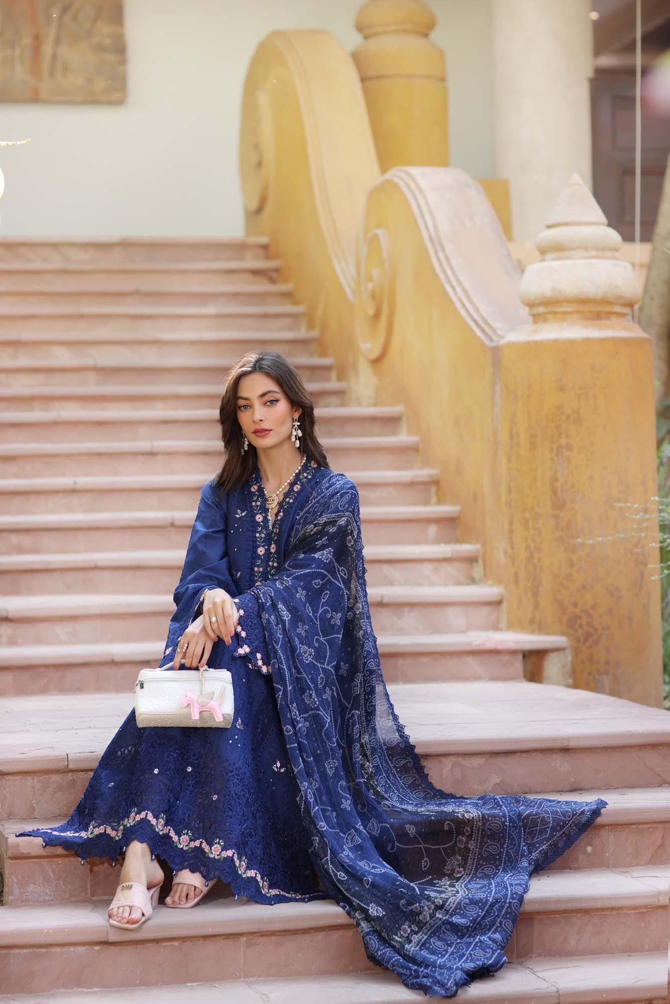 Noor by Saadia Asad | Eid Luxury Laserkari 25 | D5-B - Rang-e-Khaas