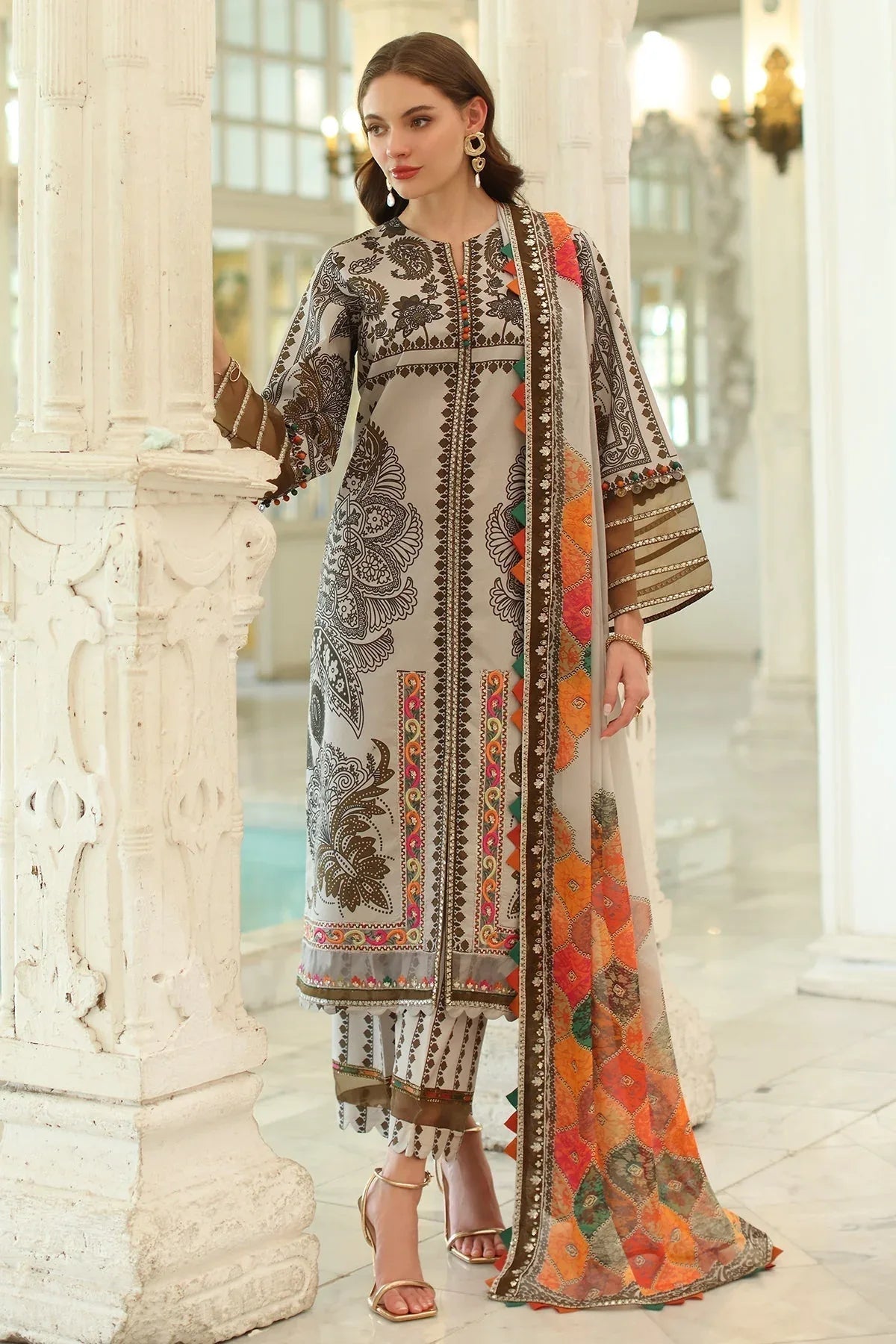 Charizma | Aniq Lawn Collection | AN5-08 - Rang-e-Khaas