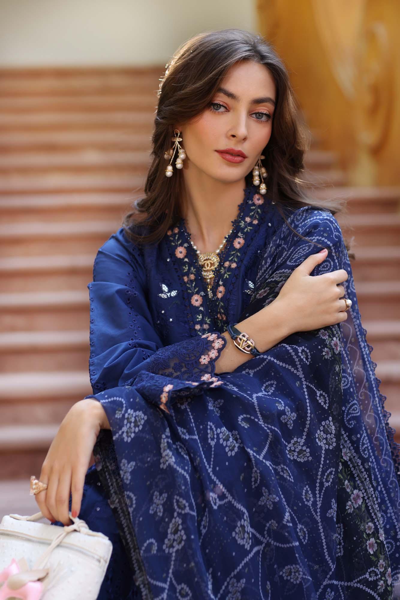 Noor by Saadia Asad | Eid Luxury Laserkari 25 | D5-B - Rang-e-Khaas