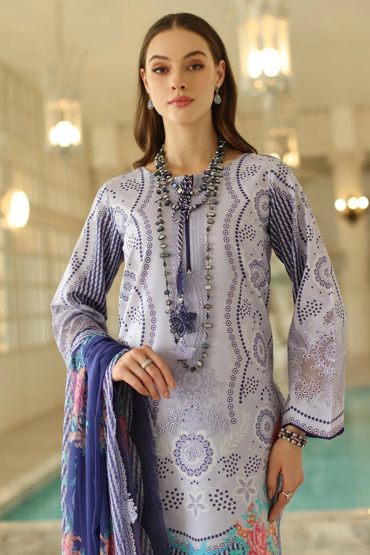 Charizma | Aniq Lawn Collection | AN5-01 - Rang-e-Khaas