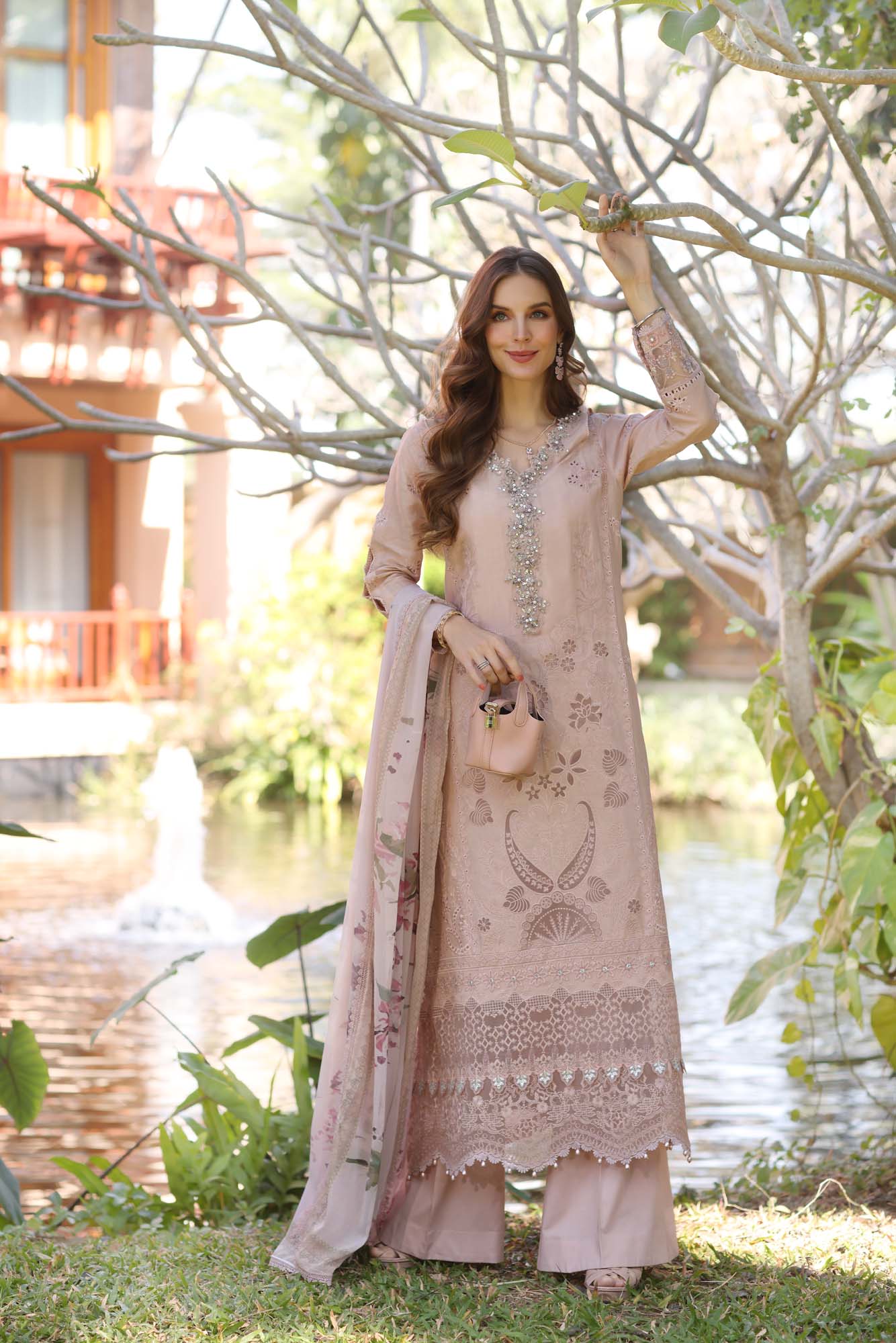 Noor by Saadia Asad | Eid Luxury Laserkari 25 | D6-B - Rang-e-Khaas