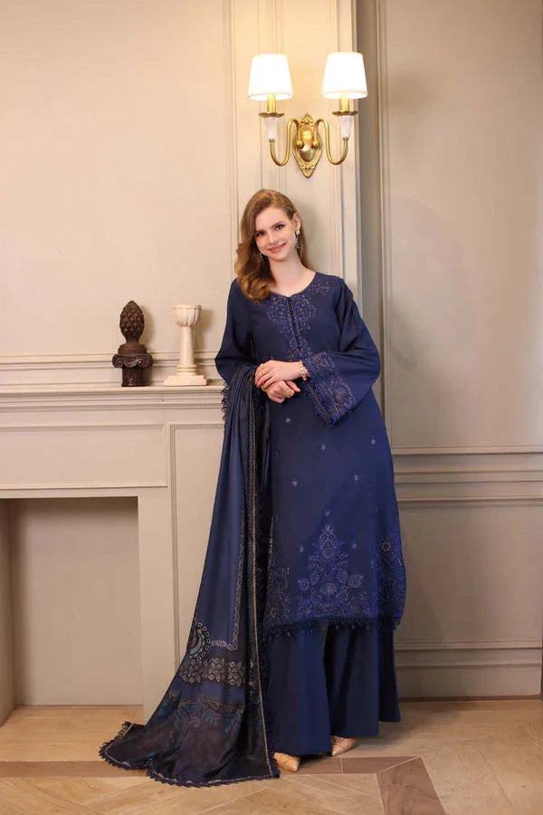 Noor by Saadia Asad | Winter Embroidered Printkhaas 25 | D7 - B - Rang-e-Khaas
