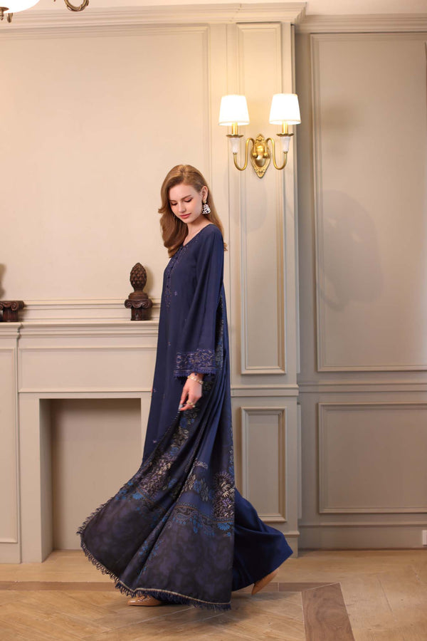 Noor by Saadia Asad | Winter Embroidered Printkhaas 25 | D7 - B - Rang-e-Khaas