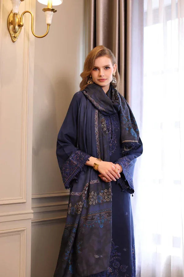 Noor by Saadia Asad | Winter Embroidered Printkhaas 25 | D7 - B - Rang-e-Khaas