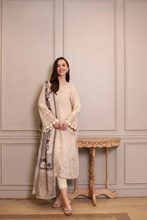 Noor by Saadia Asad | Winter Embroidered Printkhaas 25 | D7 - A - Rang-e-Khaas