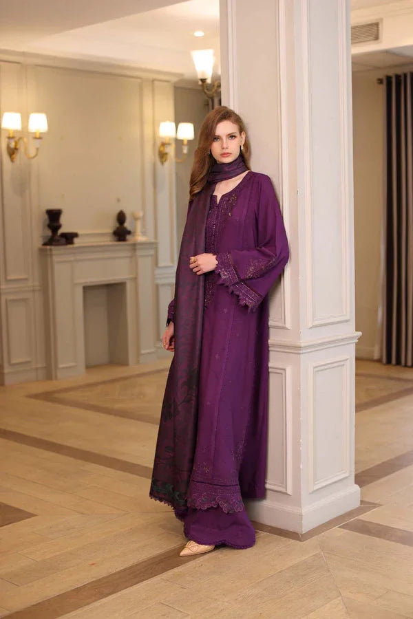 Noor by Saadia Asad | Winter Embroidered Printkhaas 25 | D10 - B - Rang-e-Khaas