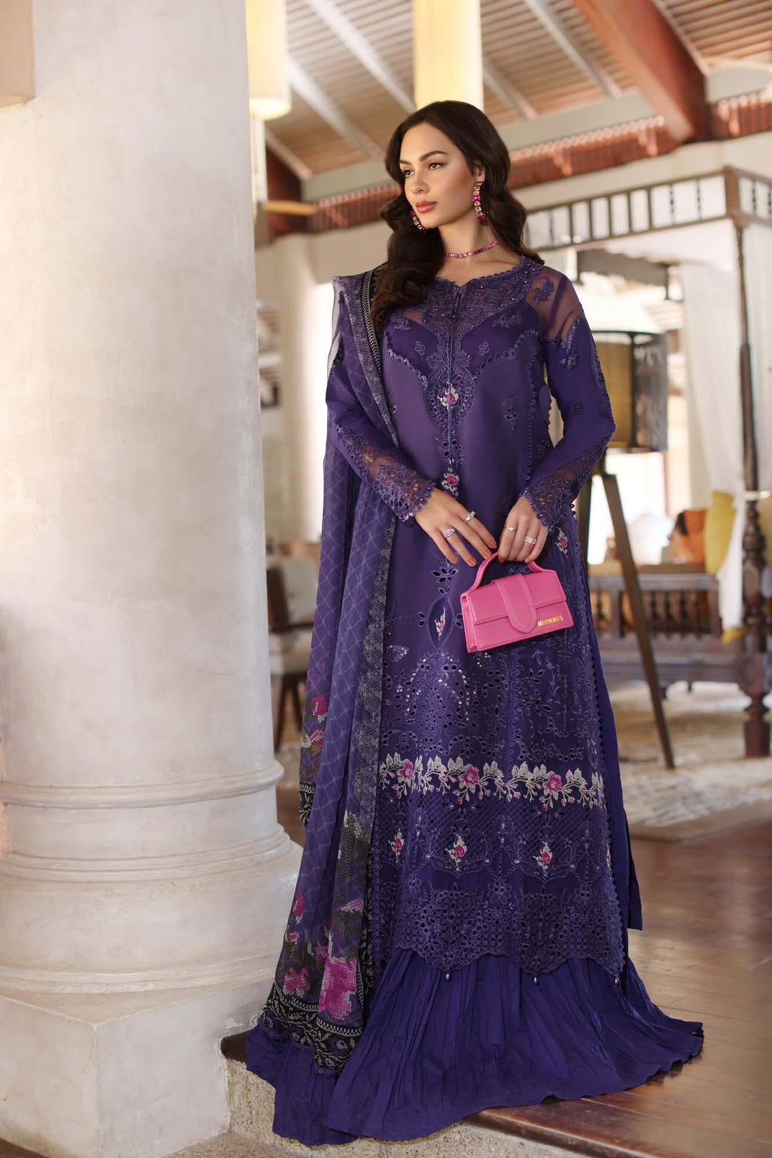 Noor by Saadia Asad | Eid Luxury Laserkari 25 | D4-B - Rang-e-Khaas