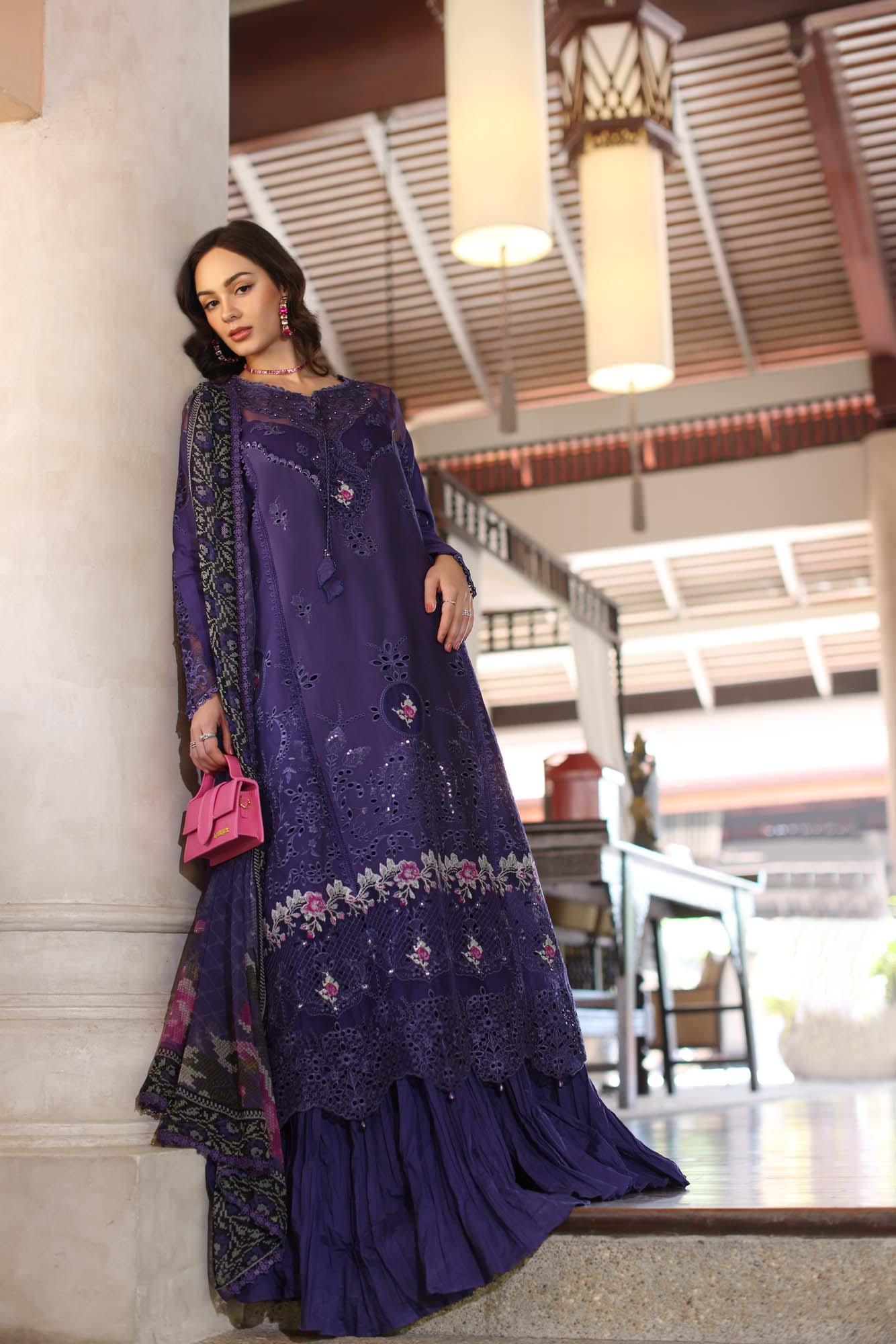 Noor by Saadia Asad | Eid Luxury Laserkari 25 | D4-B - Rang-e-Khaas