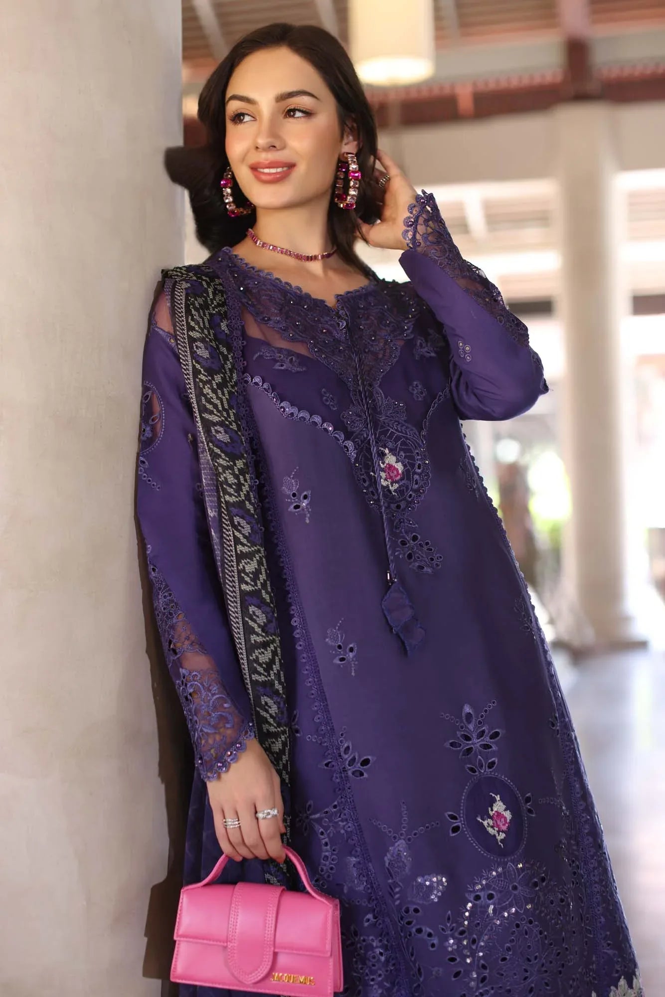 Noor by Saadia Asad | Eid Luxury Laserkari 25 | D4-B - Rang-e-Khaas