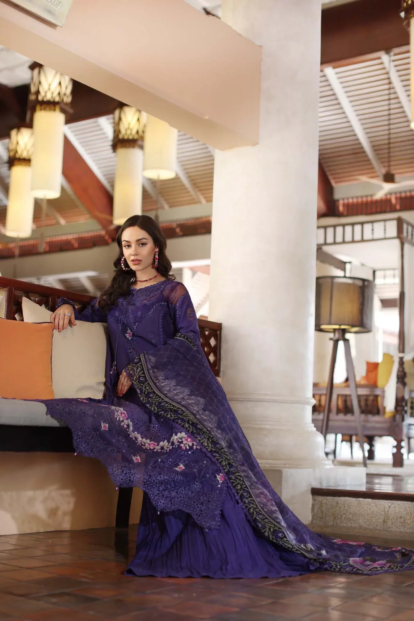 Noor by Saadia Asad | Eid Luxury Laserkari 25 | D4-B - Rang-e-Khaas