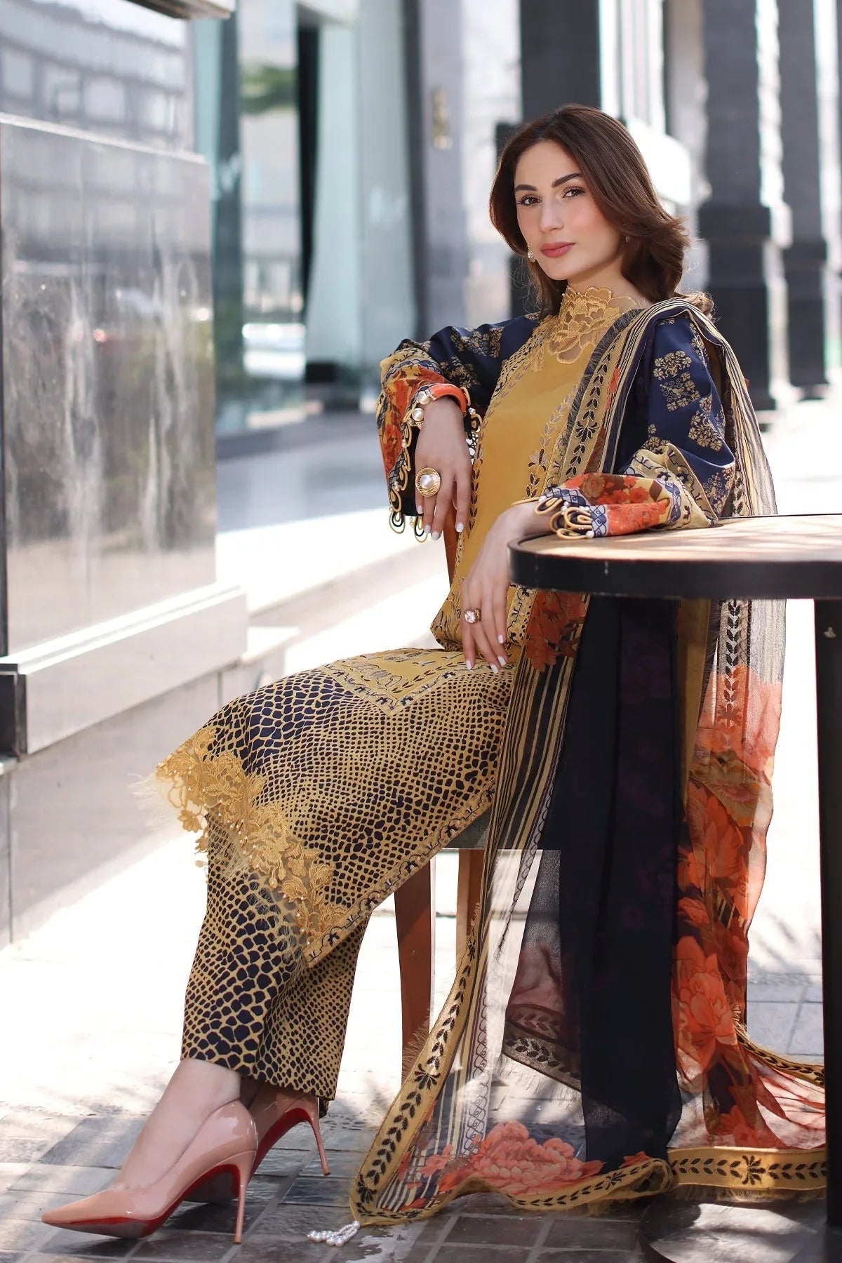 Charizma | Combination Lawn | CC5-28 - Rang-e-Khaas