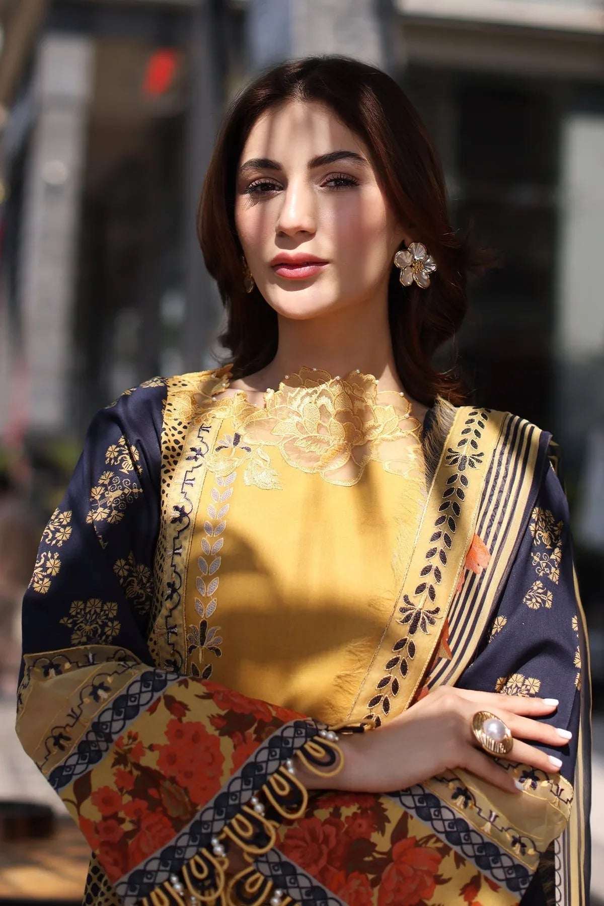 Charizma | Combination Lawn | CC5-28 - Rang-e-Khaas