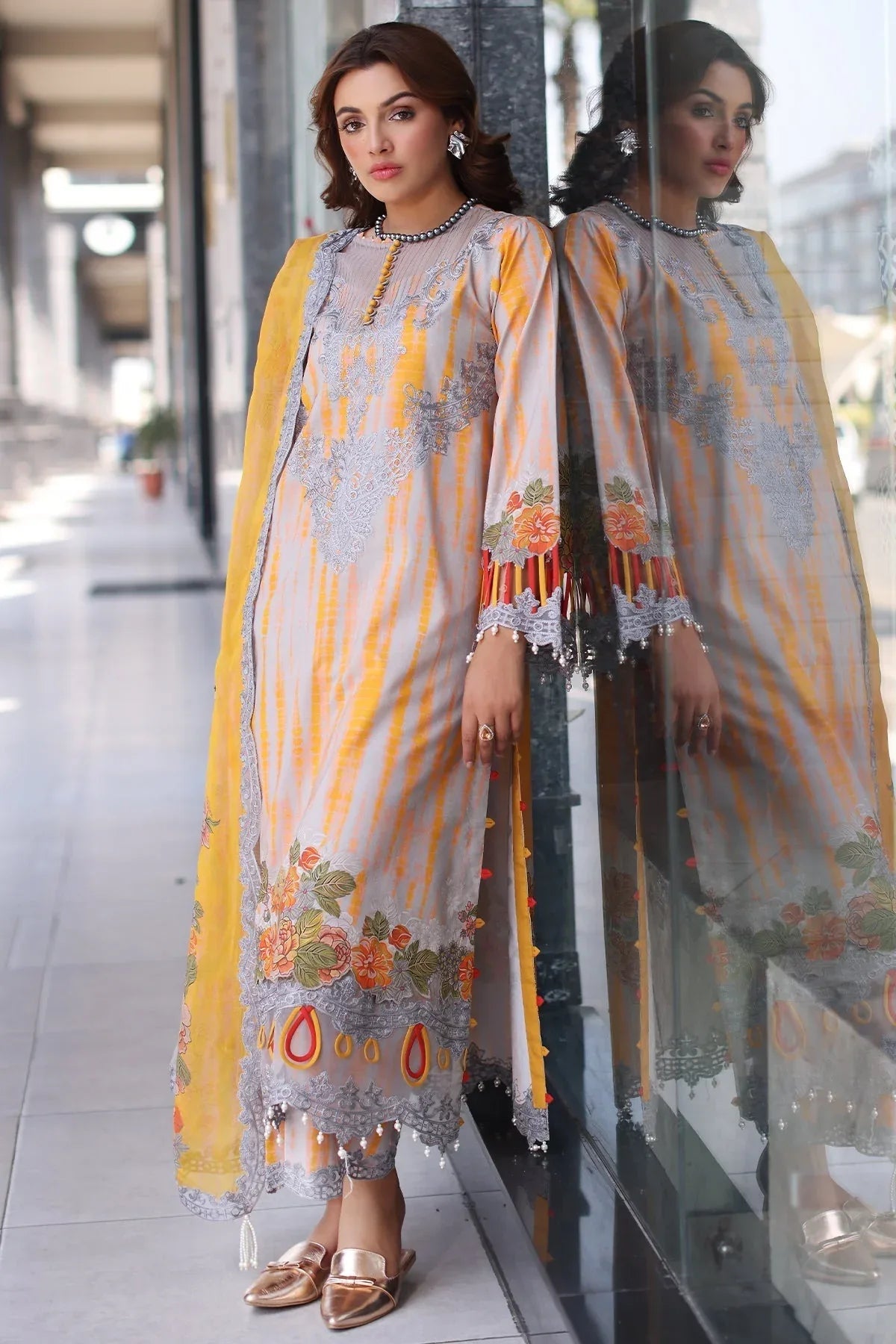 Charizma | Combination Lawn |  CC5-25 - Rang-e-Khaas