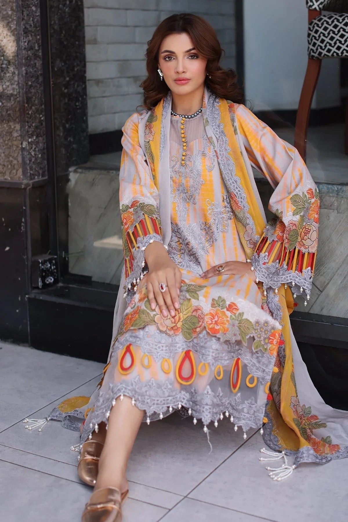 Charizma | Combination Lawn |  CC5-25 - Rang-e-Khaas