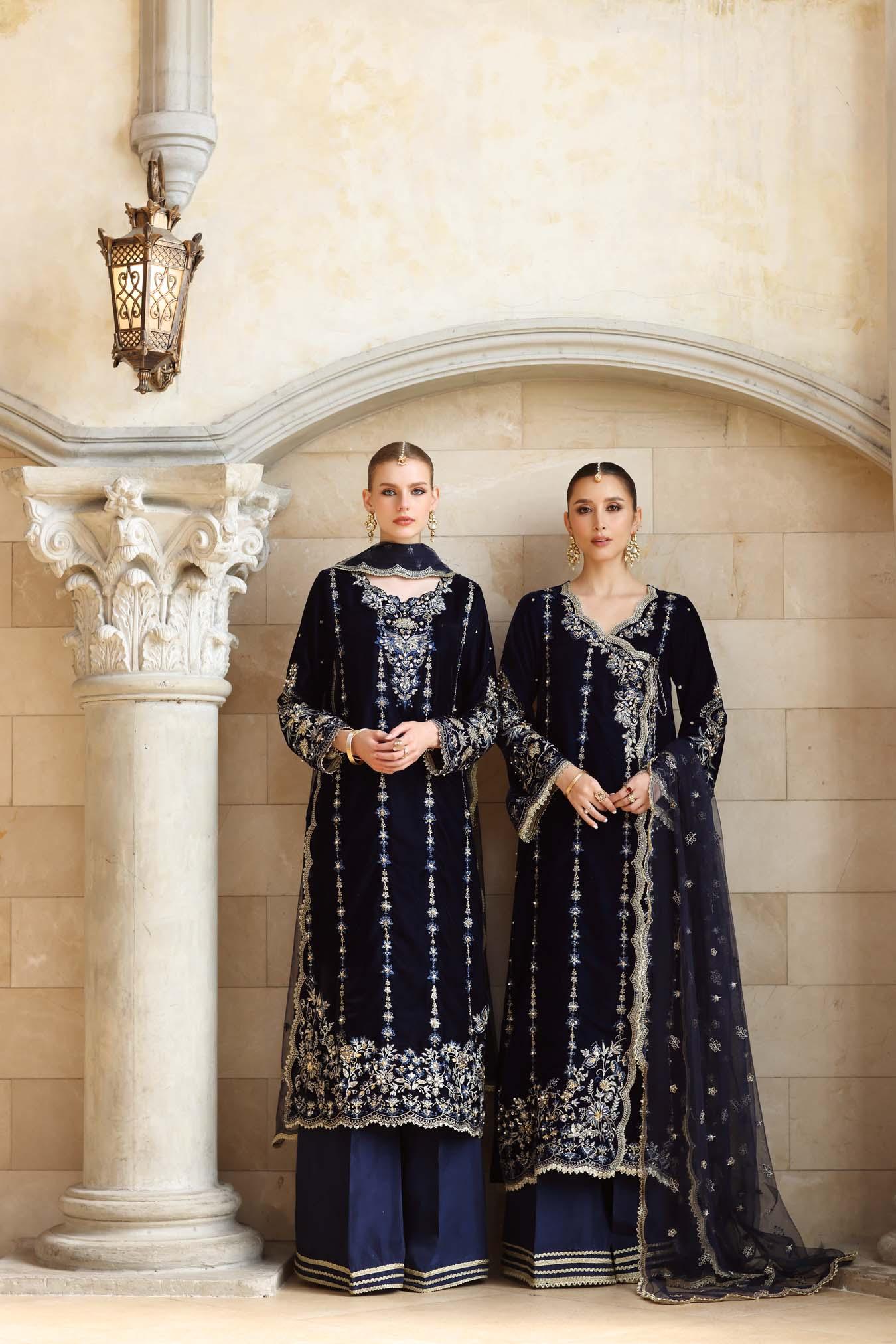 Noor by Saadia Asad | Handcrafted Velvet 25 | Falak - Rang-e-Khaas