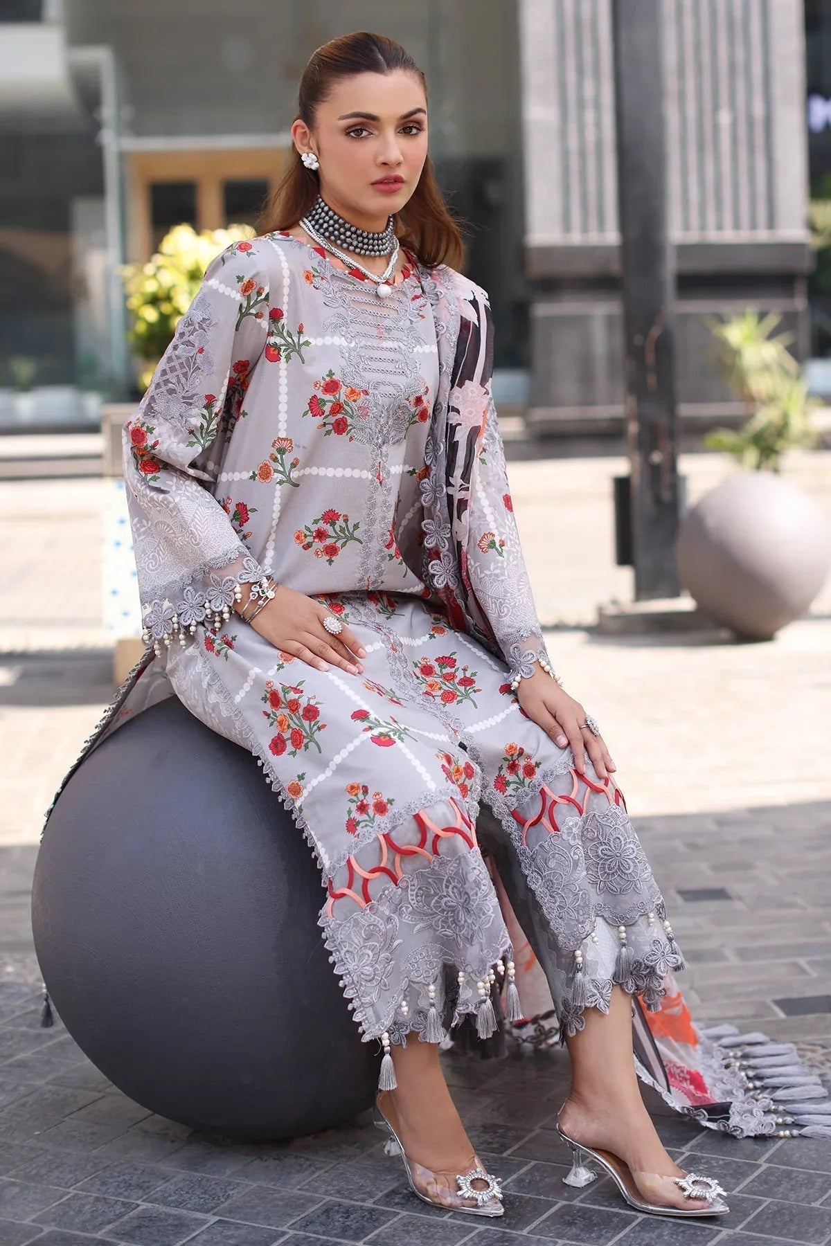 Charizma | Combination Lawn |  CC5-23 - Rang-e-Khaas