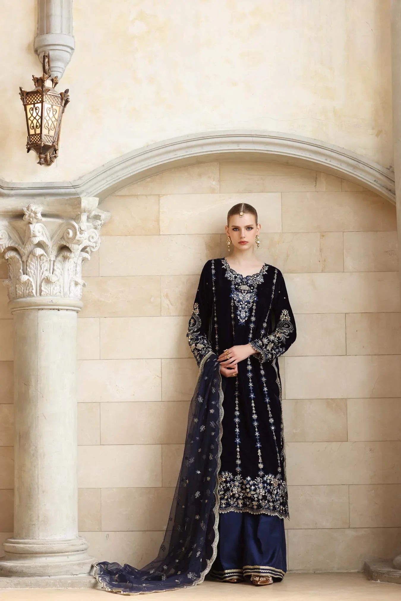 Noor by Saadia Asad | Handcrafted Velvet 25 | Falak - Rang-e-Khaas