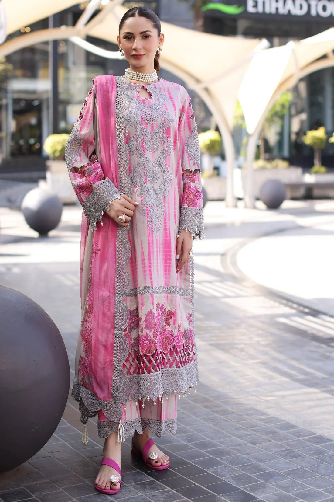 Charizma | Combination Lawn | CC5-22 - Rang-e-Khaas