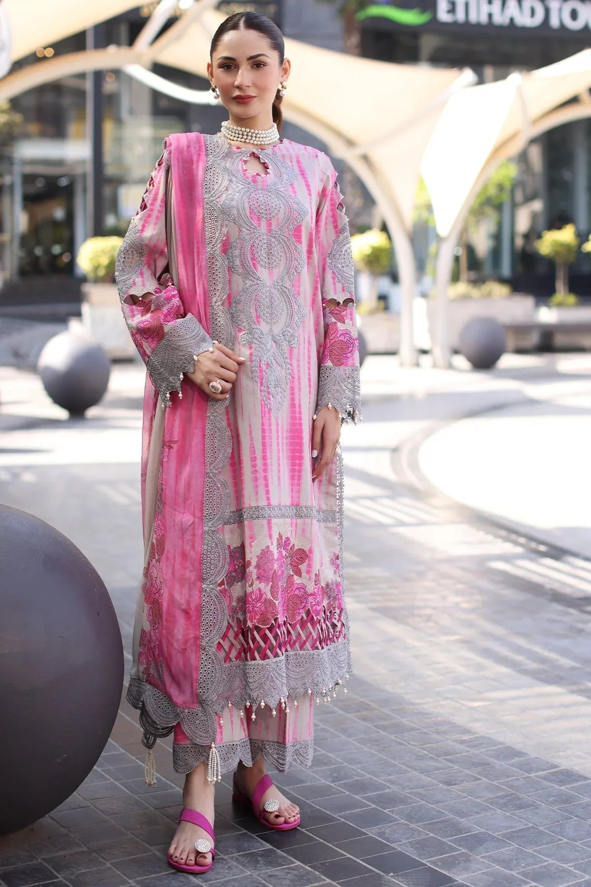 Charizma | Combination Lawn | CC5-22 - Rang-e-Khaas