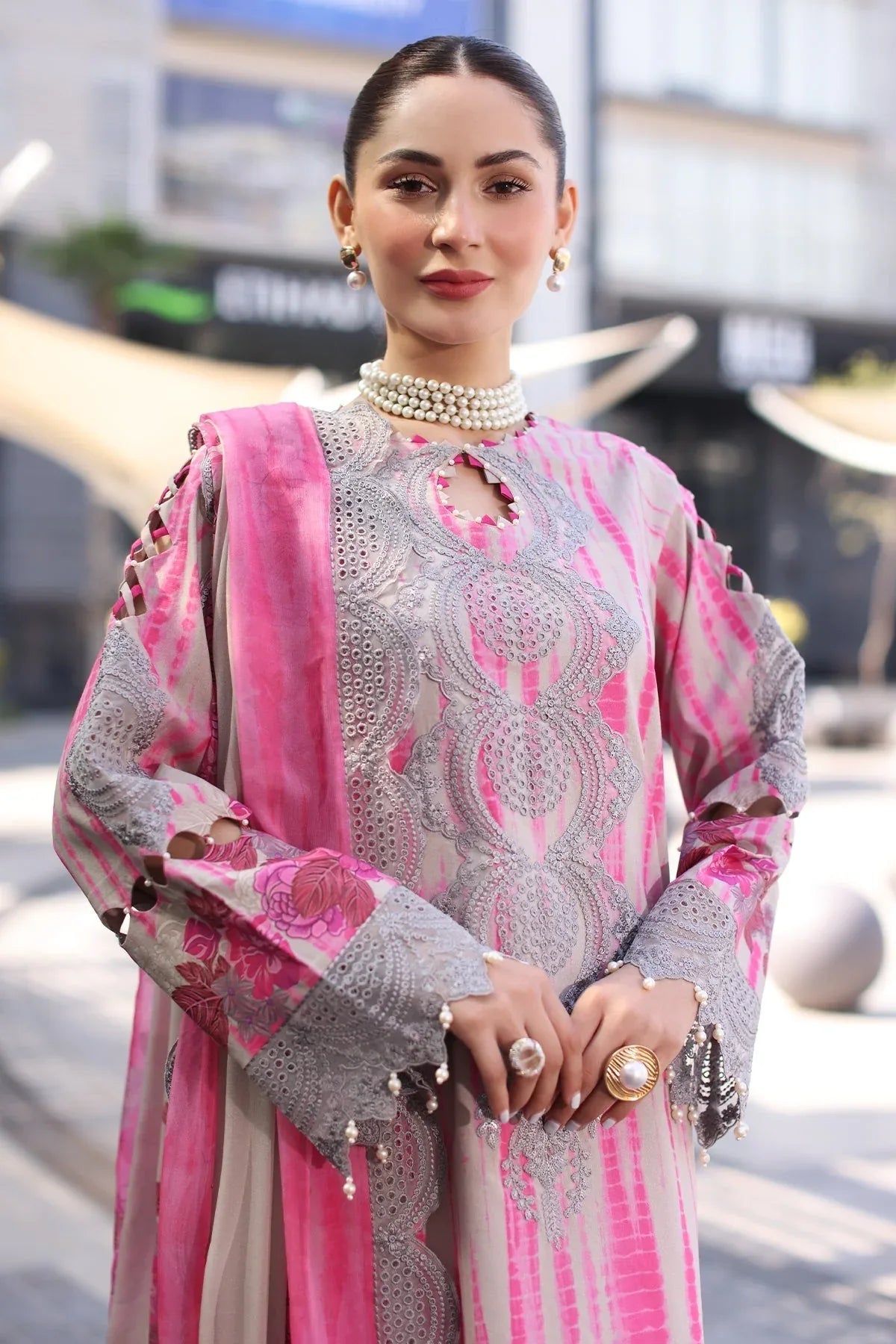 Charizma | Combination Lawn | CC5-22 - Rang-e-Khaas