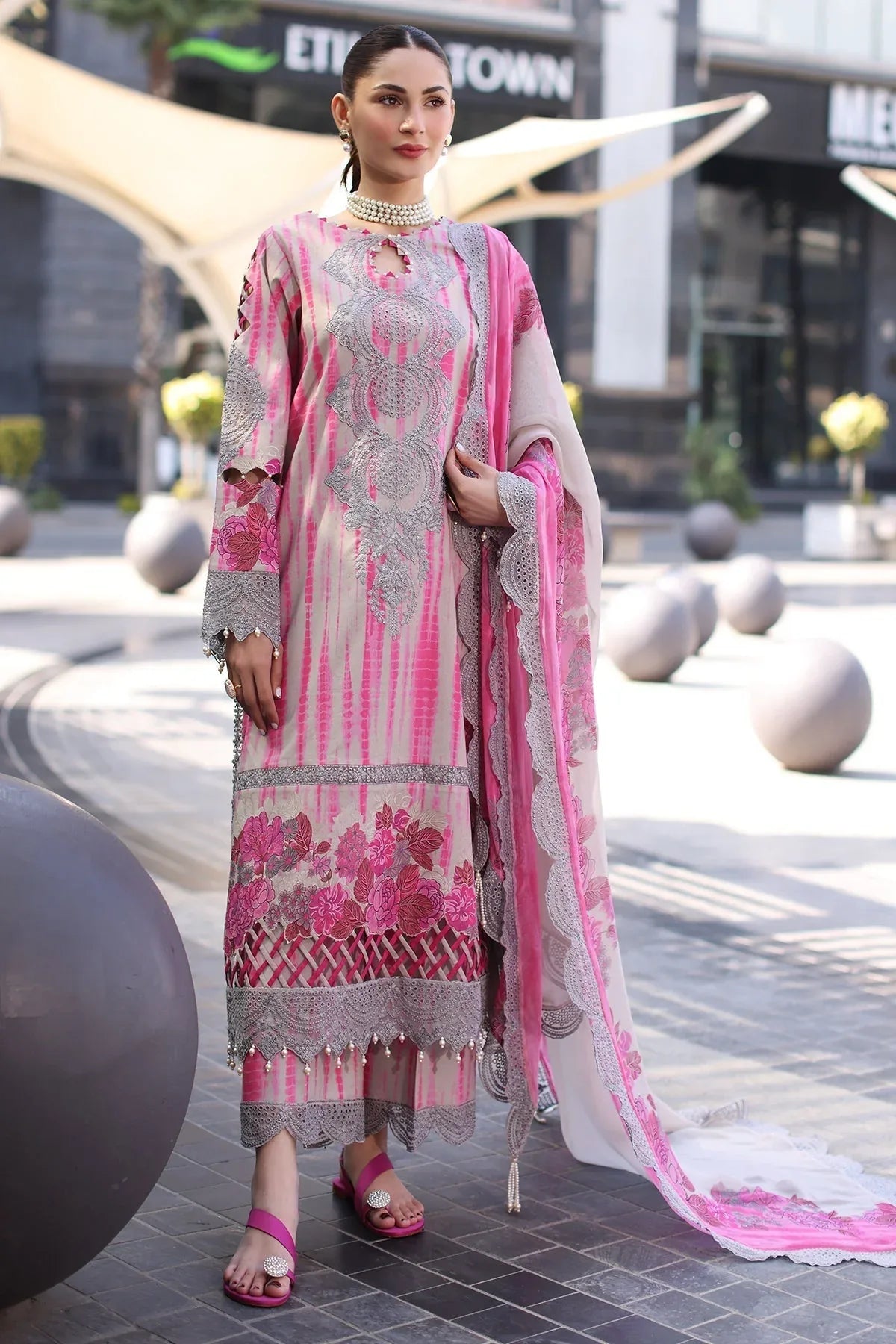 Charizma | Combination Lawn | CC5-22 - Rang-e-Khaas