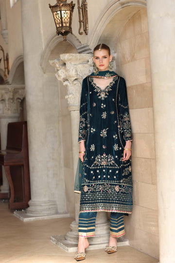 Noor by Saadia Asad | Handcrafted Velvet 25 | Andaleeb - Rang-e-Khaas