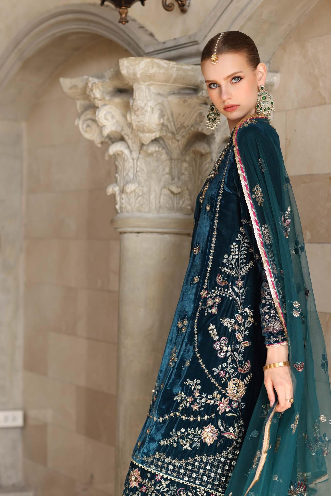 Noor by Saadia Asad | Handcrafted Velvet 25 | Andaleeb - Rang-e-Khaas