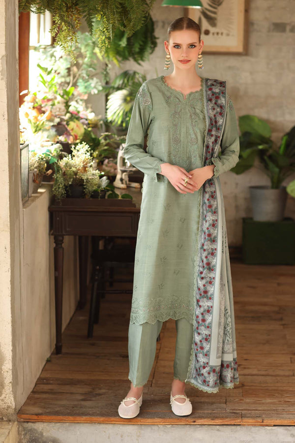 Noor by Saadia Asad | Winter Embroidered Printkhaas 25 | D8 - A - Rang-e-Khaas