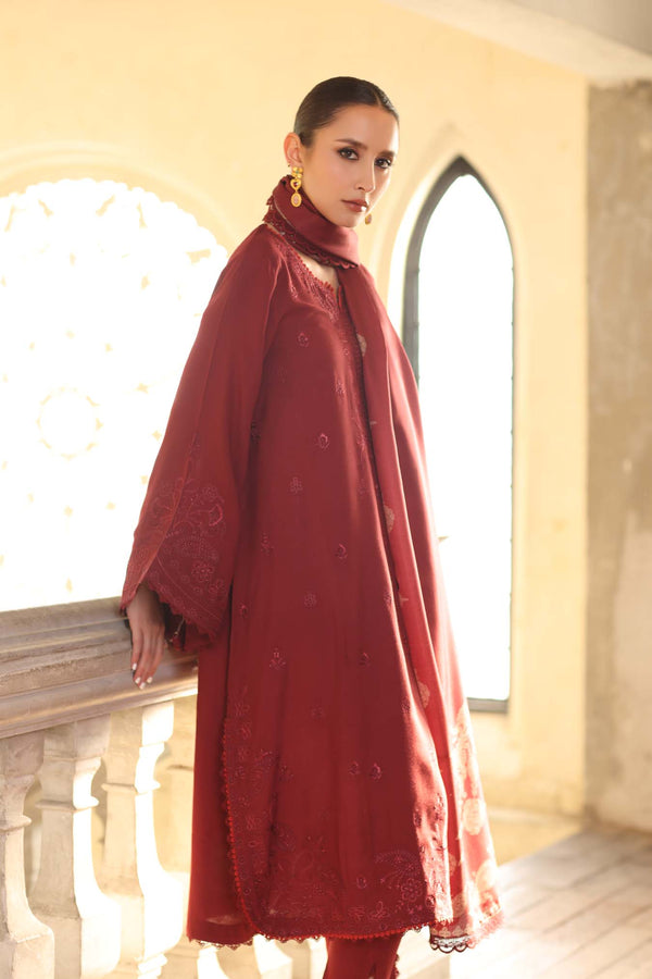 Noor by Saadia Asad | Winter Embroidered Printkhaas 25 | D9- B - Rang-e-Khaas