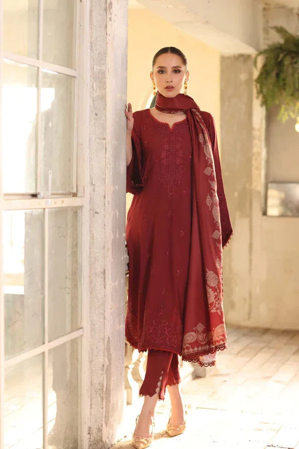 Noor by Saadia Asad | Winter Embroidered Printkhaas 25 | D9- B - Rang-e-Khaas