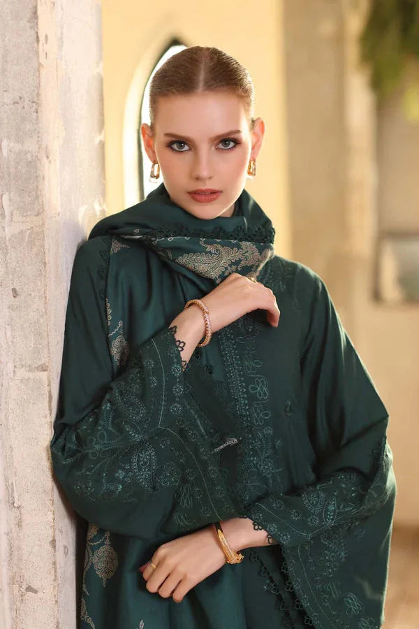 Noor by Saadia Asad | Winter Embroidered Printkhaas 25 | D9- A - Rang-e-Khaas