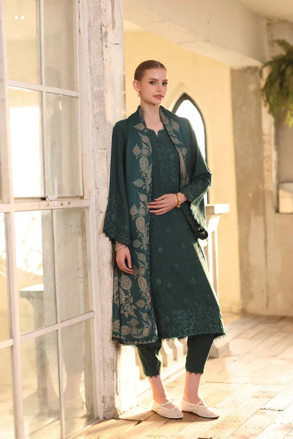 Noor by Saadia Asad | Winter Embroidered Printkhaas 25 | D9- A - Rang-e-Khaas