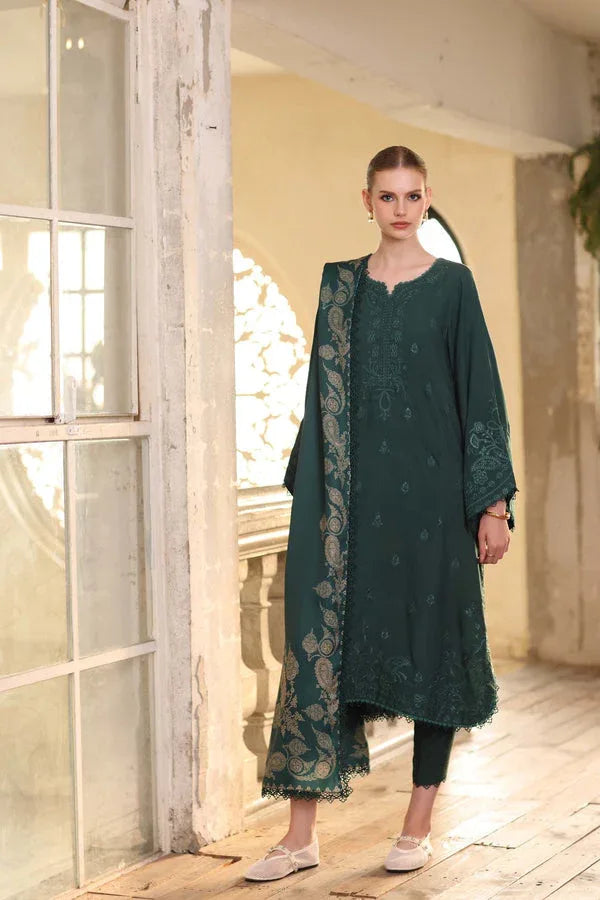 Noor by Saadia Asad | Winter Embroidered Printkhaas 25 | D9- A - Rang-e-Khaas
