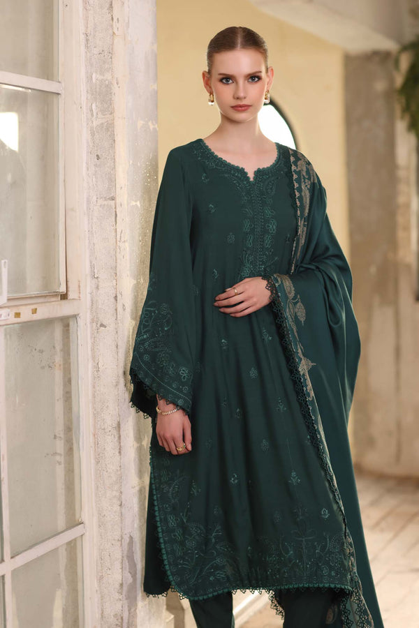 Noor by Saadia Asad | Winter Embroidered Printkhaas 25 | D9- A - Rang-e-Khaas
