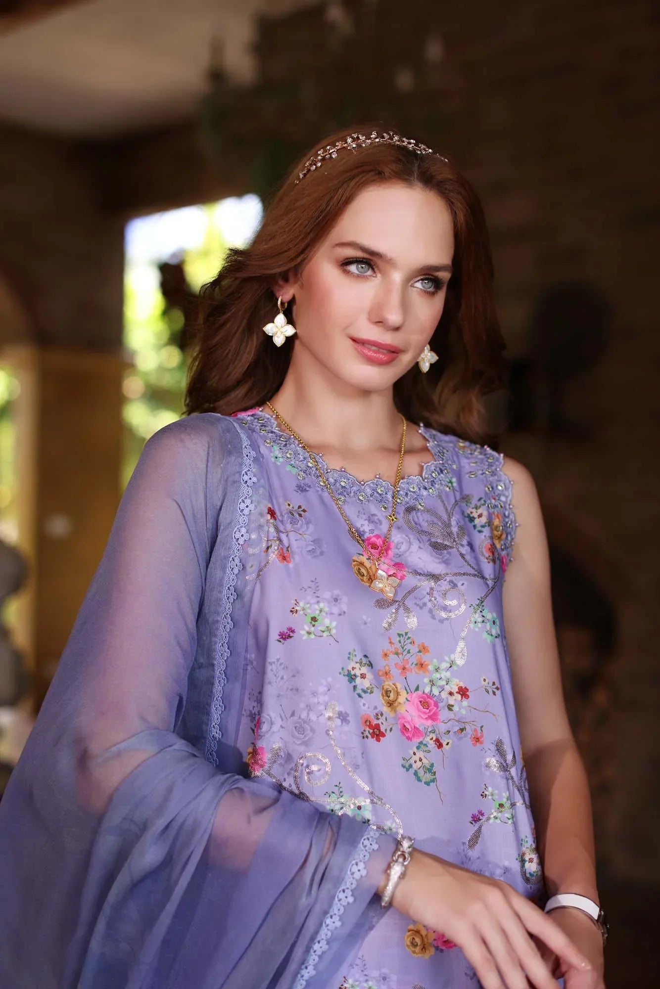Noor by Saadia Asad | Eid Luxe Printkari 24 | D10 - Rang-e-Khaas