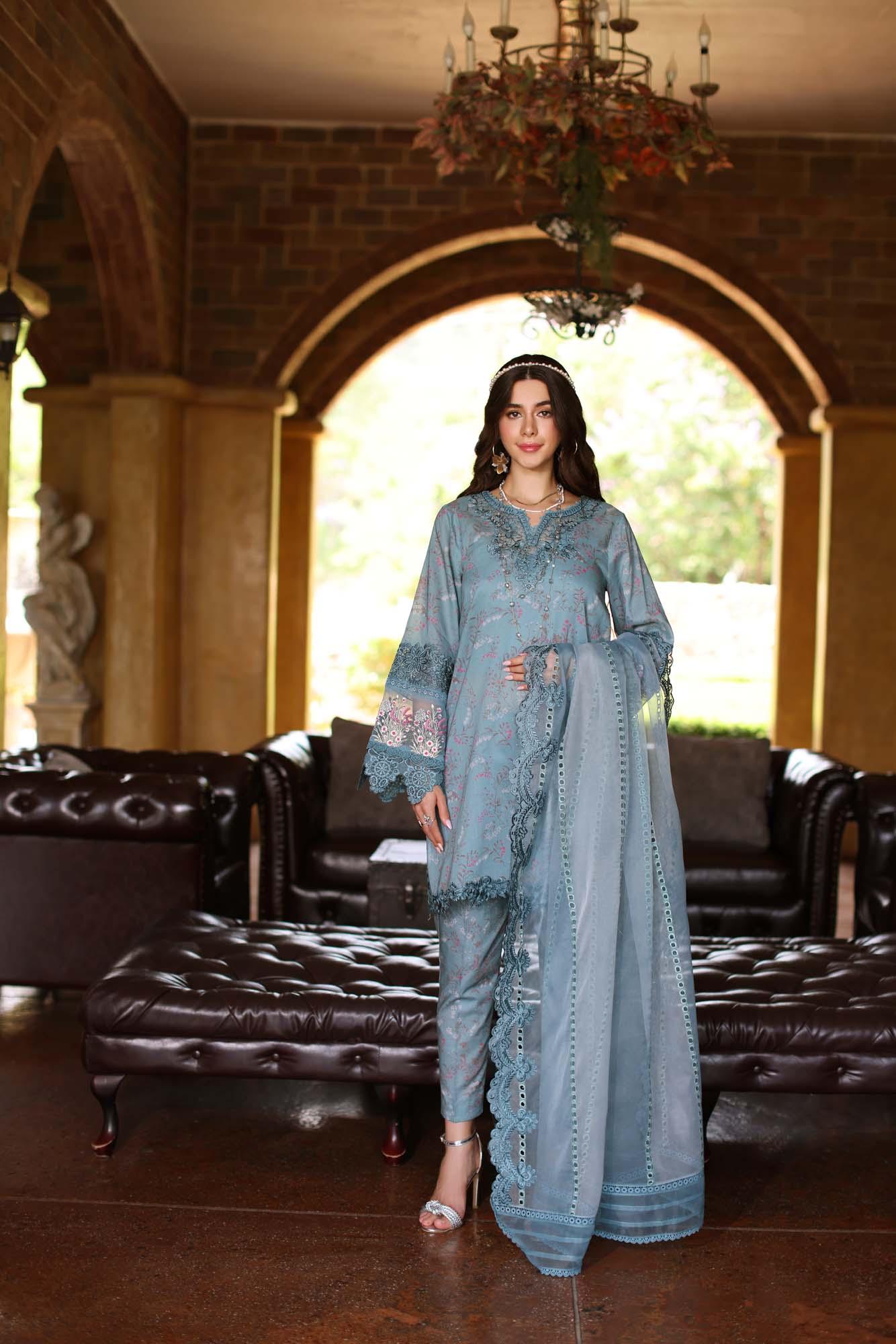 Noor by Saadia Asad | Eid Luxe Printkari 24 | D2 - Rang-e-Khaas
